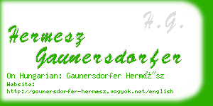 hermesz gaunersdorfer business card